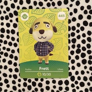 Genuine ACNH Frett amiibo card